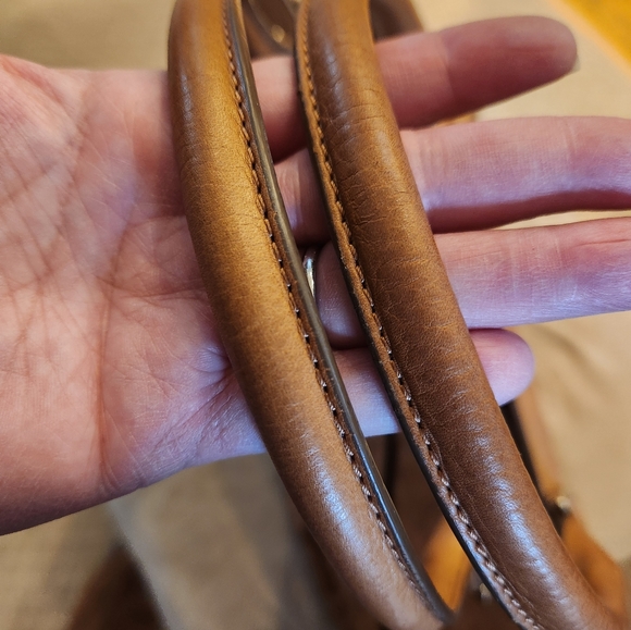 RARE! Anya Hindmarch London Luxe Satchel Handbag in Camel Leather - Picture 15 of 16